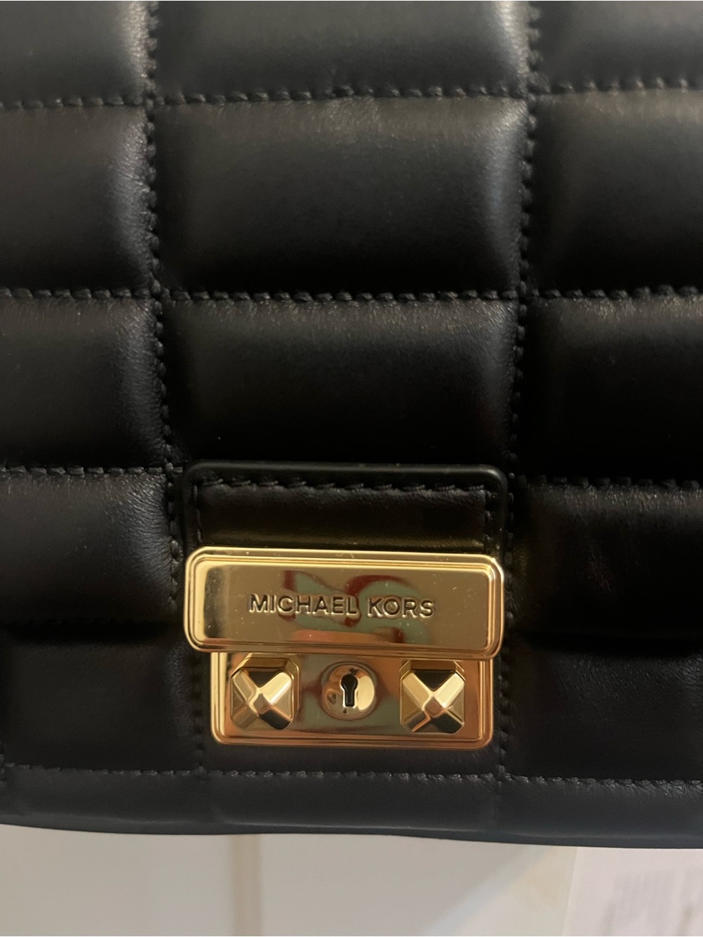 Michael Kors Tribeca Quilted Black Leather Chain Shoulder Bag - Picture 3 of 8
